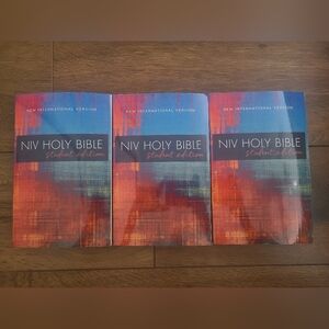 NEW (3) NIV Zondervan Holy Bibles Student Edition Paperback Bundle